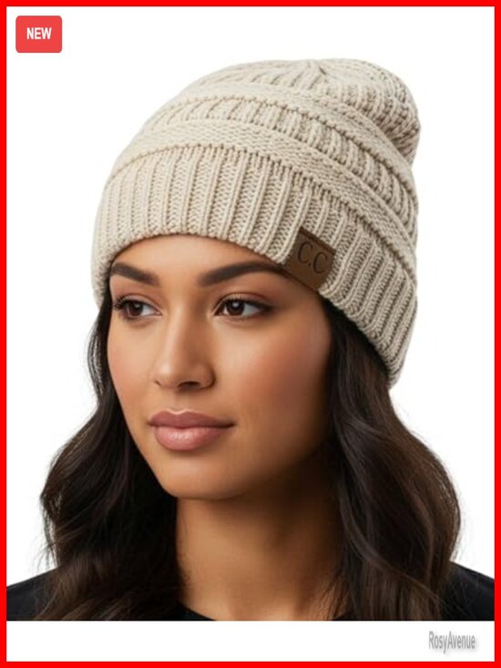 Slouchy Knit Skull Cap Beanie Winter Hat main image 4